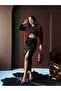 Women's sequin midi skirt with slit detail