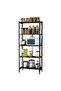 Heavy-Duty 5-Tier Metal Storage Rack with Wheels – Foldable Shelving Unit, Size 160×72×34 cm - 3
