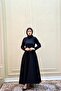Esil Black Hijab Evening Dress - 4