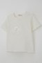 Girl's T-Shirt with Tulle Flower Embroidery, Beaded Accessories, Belt, Size 8-14 Years, Ecru - 6