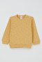 Baby Boy Pajama Set with Shoulder Patches, Mini Geometric Shapes, 4 Months-1 Year, Mustard Yellow - 2