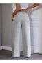 Women's Baggy Fit 3 Thread Wide Leg Sweatpants with Elastic Waistband - 4
