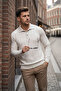 Slim Fit Polo Neck Buttoned 30% Cotton Sweater (Old Money Style)