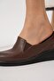 Pinderge moccasin elastic genuine leather women's shoes brown skin - 4