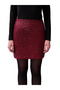 Women's Red Sequined Mini Skirt