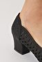 Muhriye Laser Glitter Mesh Women's Heeled Shoes Black Glitter - 4