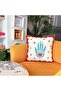 Mystic Hand and Eye Patterned Velvet Pillowcase – 50X50 cm – Boho Decorative Throw Pillow Cover - 2