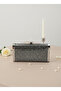 Anthracite Gray Platinum Full Crystal Stone and Metal Frame and Evening Dress Bag Wedding Engagement Graduation - 4