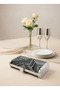 Black Silver Detailed Full Crystal Stone and Metal Frame and Evening Dress Bag - 3