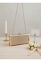 Gold Gold Dore Full Crystal Stone and Metal Frame and Evening Dress Bag Wedding Engagement Graduation - 4