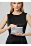 Silver Gray Lame Complete Metal Frame Evening Dress Bag Wedding Engagement Graduation