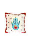 Mystic Hand and Eye Patterned Velvet Pillowcase – 50X50 cm – Boho Decorative Throw Pillow Cover
