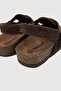 Nora Genuine Suede Sabo Sandals Brown Cork Sole 31-35 - 5