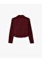 Long Sleeve Crop Corset Detailed Zippered Shirt - 4