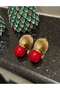 The Ball Red Gold Earrings - 4