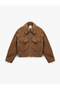 Long Sleeve Short Plush Coat with Zipper Pockets - 5