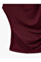 Slim Fit Boat Neck Lace Detail Sleeveless Blouse - 6