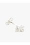 Abstract Earrings with Stones - 3
