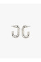 Geometric Hoop Earrings with Stones - 3