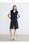 Alita City Lcw Vision Navy Blue Knitwear Plain Women's Sweater with a Difference - 2