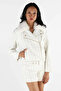 Sandra Women's White Biker Jacket W5Bl16W2382-F0Yk