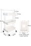 3-Layer Storage Trolley With Armrests, Needs To Be Assembled, Simple To Assemble, With Universal Whe - 2