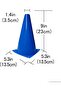 9 Inch Sports Cones - 10 Pack, Blue - 3