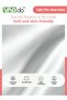 2PCS Cotton Pillowcase Skin-friendly Soft Breathable Solid Color Pillowcase Large 48*74CM White - 6