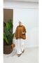 Suede Coat with Front Placket - 3