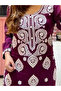Wine Rayon Cotton Salwar Kameez Dupatta - FFT1657 | Wine-Size:M-38-Inches - 3