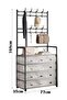 Shoe Hat Rack - 8 Hooks, 5-Layer Dust-Proof Shoe Rack for Bedroom, Corridor, Office, Entrance - 2