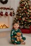Boy's Pajama Set with Elastic Waist Green - 3