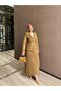 طقم مكون من قطعتين مع تنورة من جلد الغزال - 2