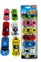 6-Piece Metal Body Diecast Toy Car Set - Durable Sports Racing Cars - Mini Vehicle Pack - 2
