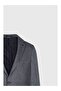 Men's Navy Blue Slim Fit Slim Fit Mono Collar Patterned Jacket with Pocket - 8