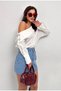 Women's Button Detail Asymmetric Neck Long Sleeve Design Shirt - 7