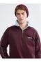 Stand Collar Printed Men's Sweatshirt