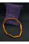 Wooden Look Polyester Material Cylinder Cut Elastic Fits All Wrist Sizes Stylish Bracelet - 5