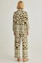 Women's Top and Bottom Set with Shawl Pattern Shirt and Pants Summer Comfortable Fit Daily Use Functional Stylish - 6
