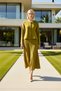 Women's Buttoned Crew Neck Cardigan and Long Pleated Knit Skirt Two-Piece Set Comfortable Casual - 3