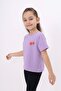 Girl's Printed Crew Neck Short Sleeve T-Shirt - 3
