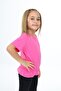 Girls' Crew Neck Short Sleeve Elastic T-Shirt - 3