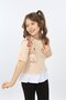 Girls' Crew Neck Short Sleeve Paneled Asymmetric T-Shirt - 3