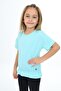 Girls' Crew Neck Short Sleeve Elastic T-Shirt - 4