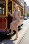 Women's Bottom Top Corded Fabric Textured Long Knitwear Dress and Short Cardigan Set Offers Comfort and a Stylish Look - 4