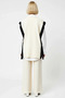 Women's Top and Bottom Color Block Button Knitwear Vest and Wide Leg Pants Set Stylish and Comfortable Combination Sportswear - 6