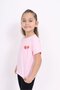 Girl's Printed Crew Neck Short Sleeve T-Shirt - 3