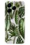 Case for Spark 40 4g (Km5N) Case Decorative Silicone Printed Cover 4D Green Leaves