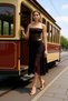 Women's Top and Bottom Strapless Lace Knitted Crop Blouse Asymmetrical Cut Midi Skirt Set Invitations Summer Evenings - 4