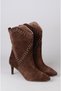 Seç 5510 Western Heel Boots (Heel Height: 7 cm) Brown Suede - 2